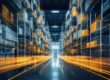 robotic warehouse rendering